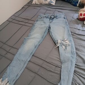 American Eagle Distressed Light Blue Women's Jeans